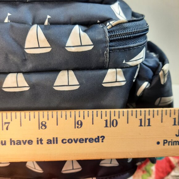 Jujube Diaper Bag Backpack Shoulder Bag Sailboat with Lobster Interior GUC READ - Picture 12 of 12